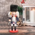 thumbnail image 3 of 2pcs Nutcracker Figures Soldier Christmas wood Creative Handmade Puppet Free Standing Party desktop Decorative Style H, 3 of 9