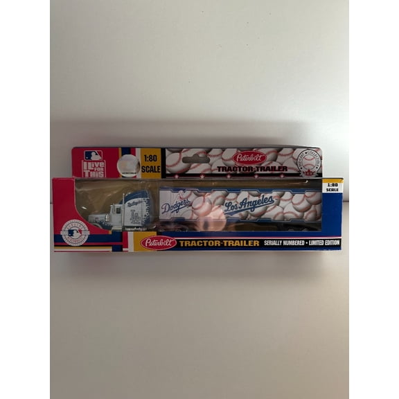 Los Angeles Dodgers Fleer 2005 Series Peterbilt Tractor Trailer 1:80 Scale