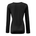 thumbnail image 2 of Women Shirts V Neck Long Sleeve Tops T-Shirt Basic Tees, 2 of 5