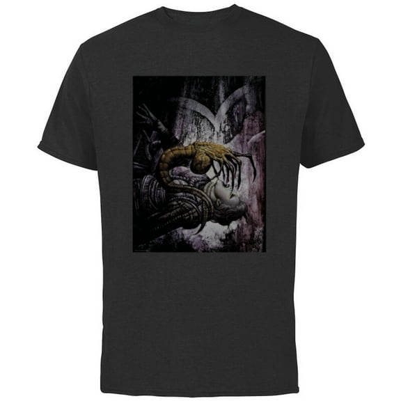 Alien 45th Anniversary Xenomorph Facehugger Attacking Art - Short Sleeve Cotton T-Shirt for Adults - Customized-Black