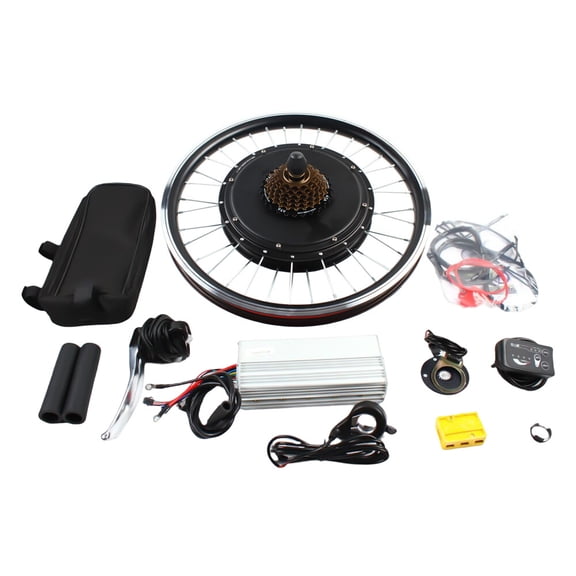 48V 1000W Electric Bicycle Hub Motor Kit, 20 Inch Front Rear Wheel Waterproof E-Bike Conversion Kit with LED Display