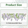 thumbnail image 3 of 118x39cm Large Wisteria Window Clings Summer Purple Flower Hanging Vine Branches Leaf Decals Double Sided Static Window Stickers PVC Anti-Collision Window Film for Home Glass Sliding Door, 3 of 9