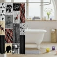 thumbnail image 3 of Hunting Deer Boys Bath Curtain 72" W X 78" L, Retro Rustic Farmhouse Waterproof Bathroom Curtains For Kids Teens Adult, Bear Adventure Shower Curtain Western Cowboy Wildlife Fabric Shower Curtain, 3 of 4