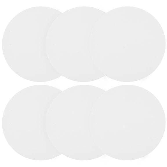 PENIKOKO 6PCS Round Canvas Boards White Premium Art Supplies for Painting Hobbyists Classroom Practice and Creative Projects