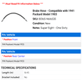 thumbnail image 2 of Brake Hose - Compatible with 1941 Packard Model 1903, 2 of 2