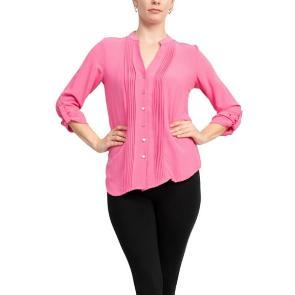 Notations Ruffled Colored Blouse