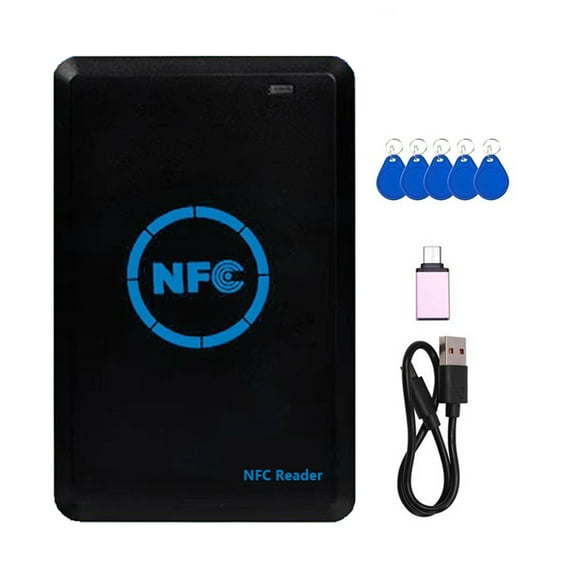 Lector/Escritor Chip Inteligente NFC 5 Bandas + 5XUID, Copiadora 125K y 13,56 M, Duplicadora HID, Clonadora Etiquetas, con IC Identificación, Copia Llaves.