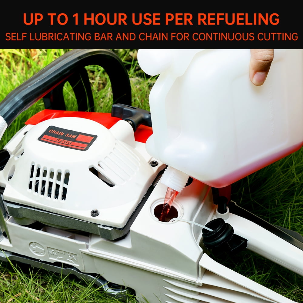 Gasoline Chainsaw with 20 in. Bar 52CC Engine 2-Cycle Gas Powered Chainsaw for Farm/Garden/Ranch/Firewood