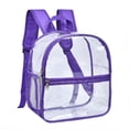 thumbnail image 2 of Mochila Mini Transparente USPECLARE Resistente Agua Eventos Trabajo Deportes Morado, 2 of 3