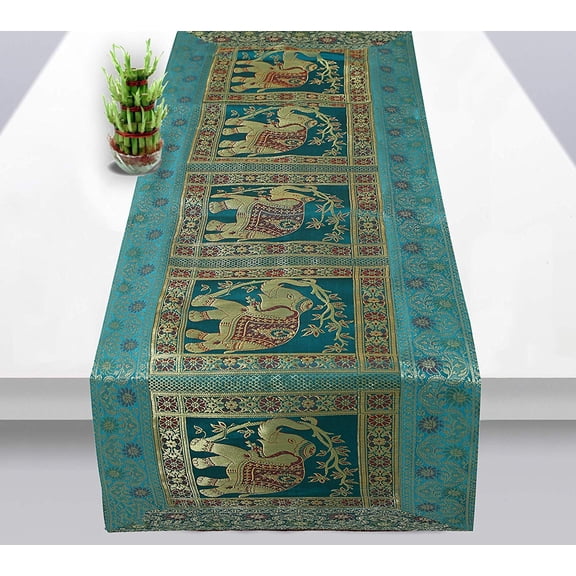 Farmhouse Cofee Table Runner Luxury Sea Green Table Centerpiece Elephant Color Wedding Table Cloth Home Decor kitchen table runner 60x16 in