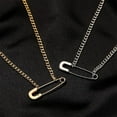 thumbnail image 5 of Safety Pin Necklace Dainty Gold Necklace for Women Trendy Safety Pins with Heart Charm Paperclip Necklace for Women Safety Gifts for Women, 5 of 12