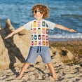 thumbnail image 3 of FORMRS Boys Rash Guard Short Sleeves Swim Shirt Quick Dry UPF 50+ Sun Protection, Sizes 3-12T, Orange Jar, 3 of 6