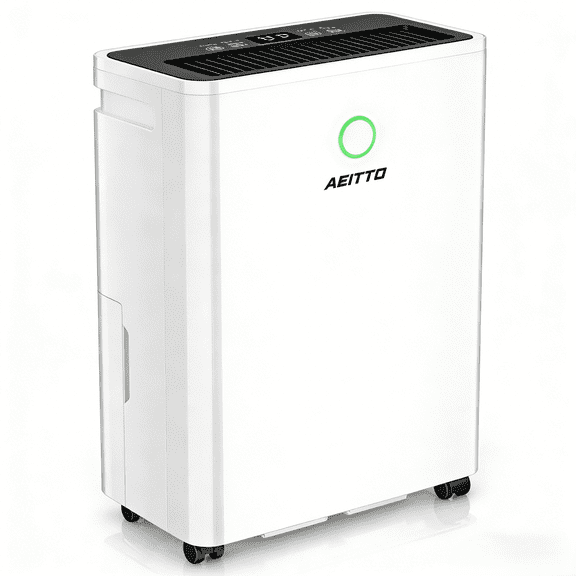 1500Sq.Ft Dehumidifier, 30Pint Dehumidifiers for Home, Quiet Dehumidifier for Bathroom, Basement, Bedroom and RV, with 6.56FT Drain Hose,0.66Gal Water Tank, 3-Color Humidity Light