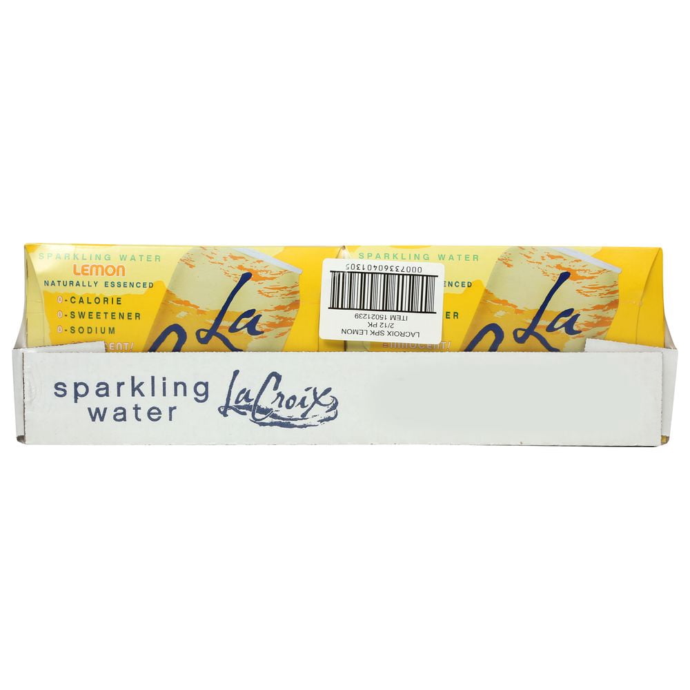 Lacroix Lemon Sparkling Water, 12 Fluid Ounce Can -- 24 per Case.