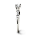 thumbnail image 5 of Charles & Colvard 14K White Gold Moissanite 5mm Round Trellis Three Stone Engagement Ring-Size 9 1.17cttw DEW, 5 of 7