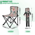 thumbnail image 3 of 600D Oxford Camping Chair Portable Foldable Chair Supports 220 lbs for Picnic, Fishing, Backpacking Coral Floral Print, 3 of 8