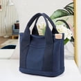 thumbnail image 6 of Canvas Tote Bag,Small Mini Totes Bags with Zipper for Women,Crossbody Purse with Pockets,Multi-Pocket for Work,Shopping,Daily Casual Use,Blue, 6 of 9