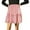 Pink, variant on Sngxgn Women's Casual Basic Versatile Flared Pleated Mini Skater Skirt with Shorts(Pink,L)