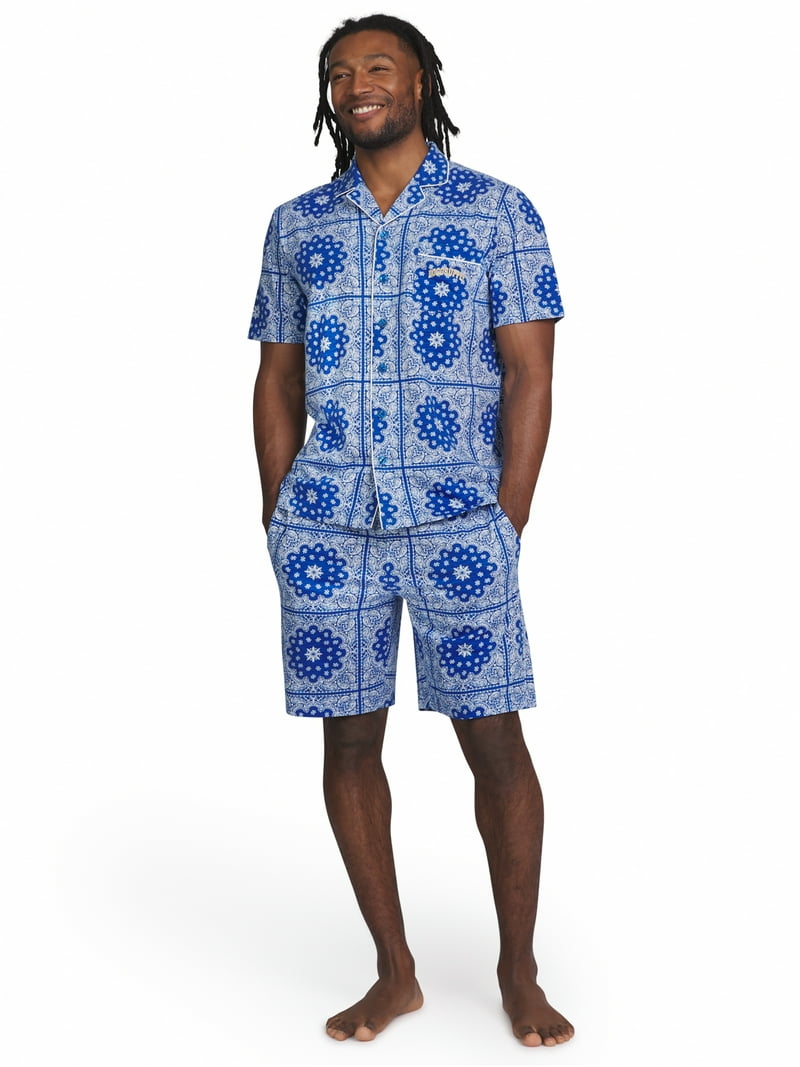 Dogg Supply by Snoop Dogg Men's Notch Collar Shirt and Shorts