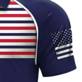 thumbnail image 4 of Betivan Men Turndown Collar Tops Short Sleeves Independence Day Print Button Pullovers Grunt Style Shirts for Men Breathable Holiday Gathering Party, 4 of 4