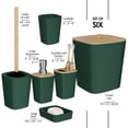 thumbnail image 2 of Set de baño Clara Clark Hunter Green de 6 piezas con cepillo de baño, 2 of 6