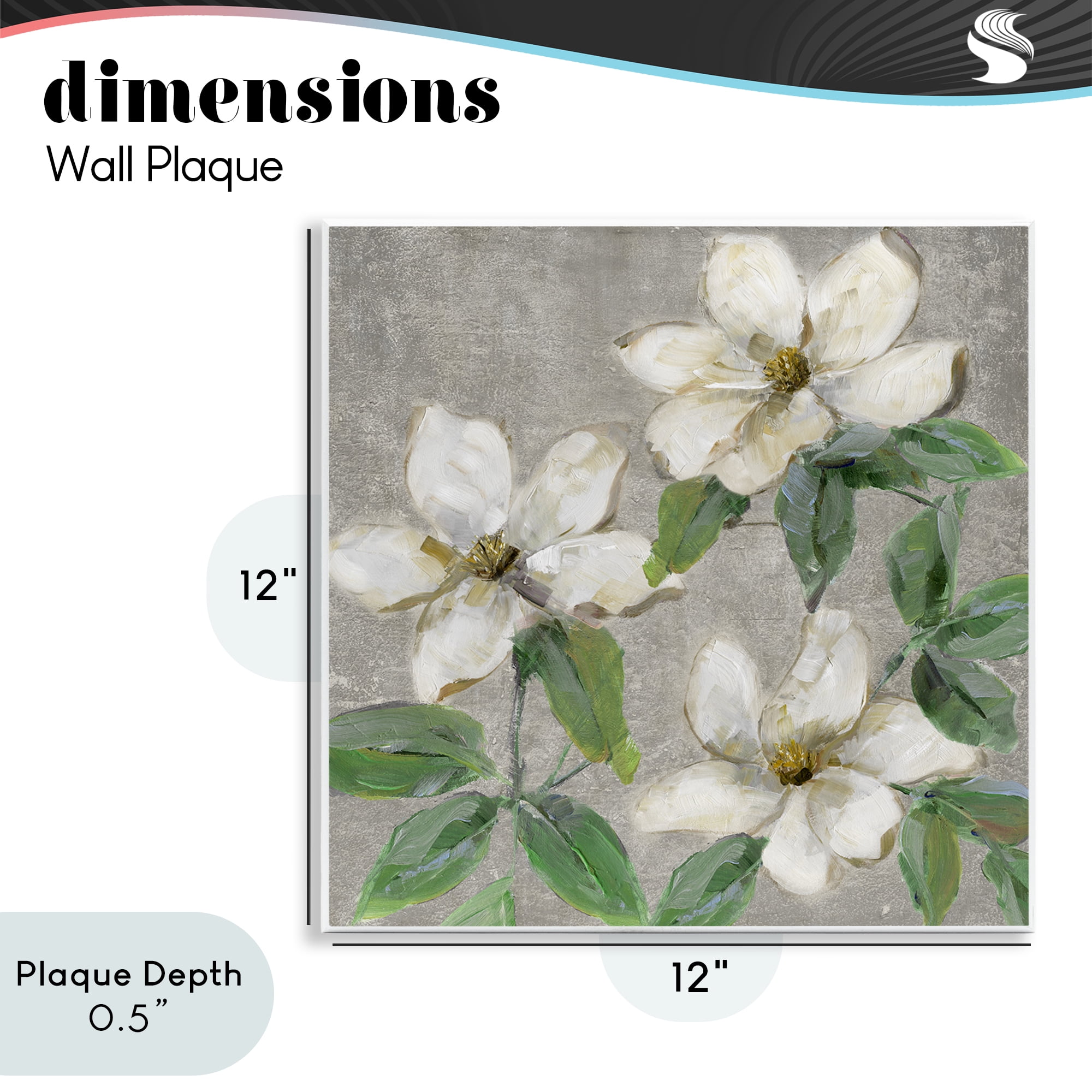 Stupell Industries Ivory Magnolia Trio Wall Plaque Art, design by Sally Swatland