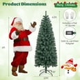 thumbnail image 3 of Gymax 6.5 FT Artificial Xmas Tree w/ 556 Branch Tips 200 LED Lights 9 Lighting Modes, 3 of 10
