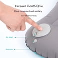 thumbnail image 5 of Almohada inflable de compresión para acampar, almohada inflable para acampar, almohada para acampar para dormir (azul) flocada compacta, cómoda, 5 of 5