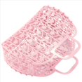 thumbnail image 5 of 5X Baño Lavado Cesta de Almacenamiento Cesta de Ducha ExtraíBle Cesta de Baño de Plástico Cesta de la Compra OrganizacióN de Almacenamiento Familiar Rosa, 5 of 5