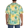thumbnail image 5 of Xecao offers the Pineapples1 for Men's Casual Short-sleeved Shirt, a button-up collared shirt with a pocket, perfect for beach vacations and yacht travel in the Medium size., 5 of 7