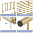 thumbnail image 5 of Yaheetech Metal Platform Bed Frame with Spindle Headboard and Footboard,Twin,Antique Gold, 5 of 9