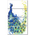 thumbnail image 2 of Exotic Peacock Watercolor - Contemporary Animal Art Canvas, 2 of 3