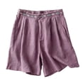thumbnail image 5 of Only Moment Shorts for Women Trendy Polyester,Spandex Soft High Waist Shorts for Home,Summer with Pockets, Travel and Beach Vacation Swim Shorts Purple,M, 5 of 5