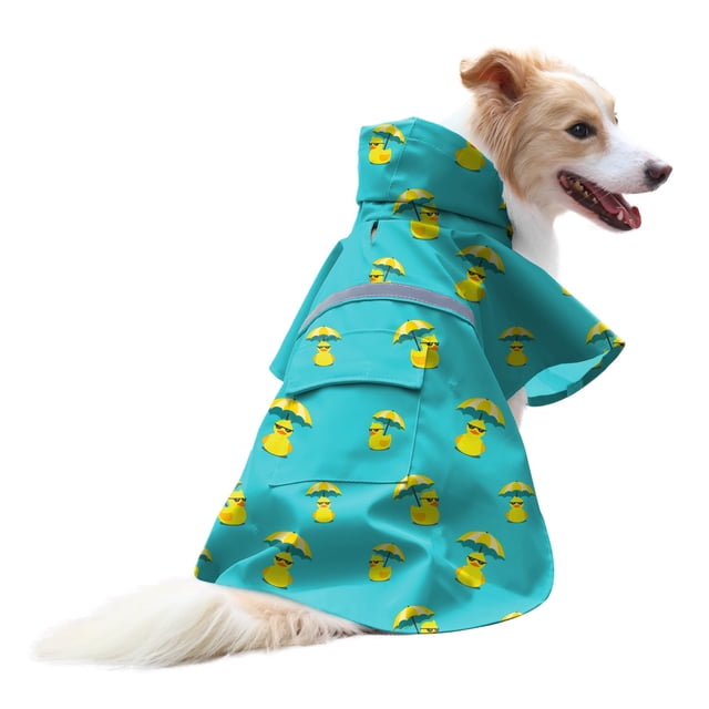 Chubasquero para perros NACOCO ajustable de goma con forma de pato, color amarillo XL