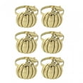 thumbnail image 2 of 6 uds anillos para servilletas de calabaza, anillos metálicos para servilletas de otoño, bandas para servilletas para mesa de comedor de Acción de Dorado, 2 of 8