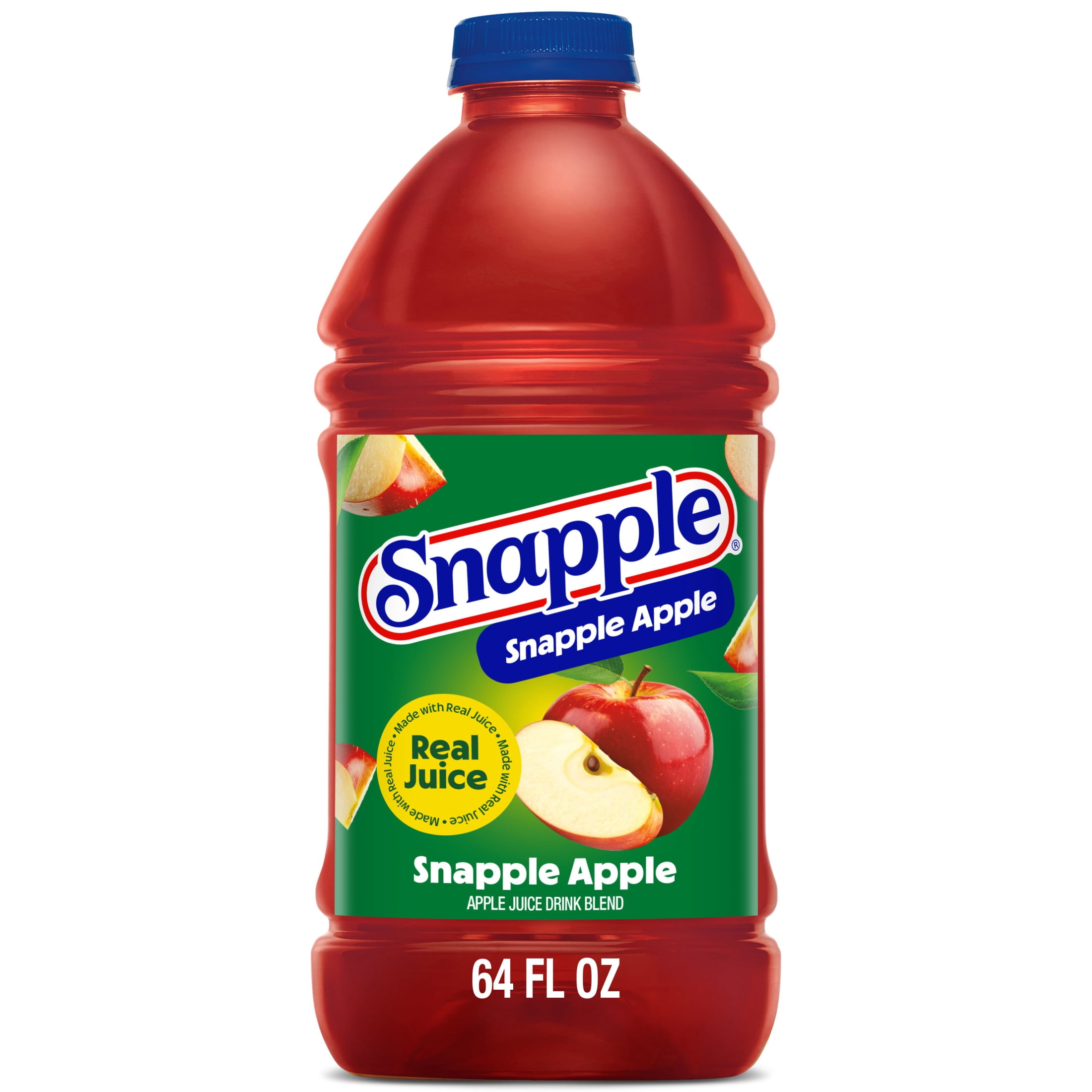 (4 pack) Snapple Apple Juice Drink, 64 fl oz, Bottle