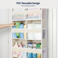 thumbnail image 4 of LazySpin Over the Door Organizer 6 Tiers, Clear Window Behind Door Storage of 12 Compartments, Over the Door Storage, Door Hanging Organizer for Closet, Diaper Organizer, Off-White, 4 of 8