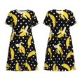thumbnail image 3 of Bixox Robe d'Été à Manches Courtes pour Femmes Robe Ample Longueur Genou avec Poches-Banane, 3 of 7