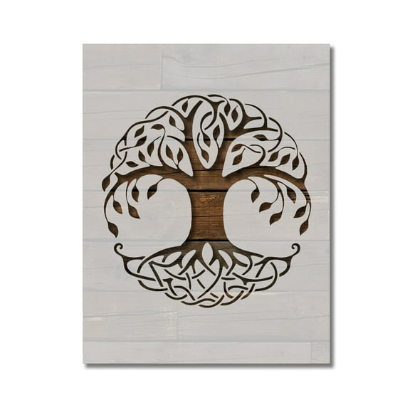 Tree of Life Stencil Template Reusable 8.5 x 11 Inches for Painting on Walls, Wood, Arts and Crafts by Stencilville