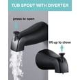 thumbnail image 2 of Wowow Single Handle 8-Spray Tub and Shower Faucet 1.8 GPM in Matte Black Valve Included, 2 of 6