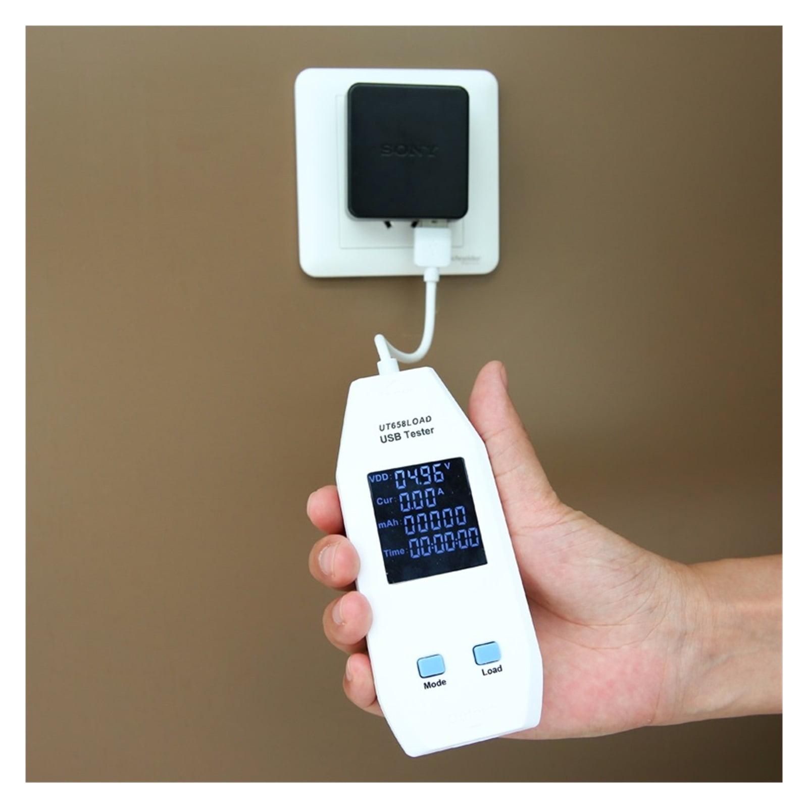 UT658LOAD, USB Tester Voltage And Current Meter, Safety Monitor 3.0V-9.0V/0.0A-3.0A 3C Battery Capacity ,Live Data