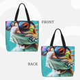 thumbnail image 2 of Disketp Stylish Sunglasses Iguana Bolsa Tote de Lona para Mujer, Bolso de Hombro y Cruzado con Cierre de Cremallera, 2 of 7