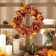 thumbnail image 6 of VogueV Classic 18In Fall Wreath with Golden Leaves, Artificial Autumn Door Hanging for Front Door Porch Window Wall, Thanksgiving Farmhouse Indoor Outdoor Decor, 1 X Classic Fall Wreath, 6 of 9