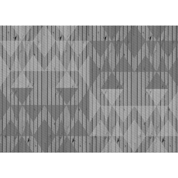 Ahgly Company Indoor Rectangle Patterned Ash Gray Area Rugs, 7' x 10'