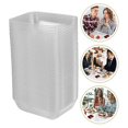 thumbnail image 2 of 50pcs Plastic Plates Disposable Plastic Dishes Rectangular Food Dishes, 2 of 2