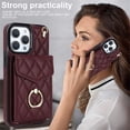 thumbnail image 2 of For iPhone 14 Pro Max Case Premium PU Leather Accordion Folding Wallet &Card Holder With RFID Shielding Material Phone Case With Adjustable Ring Holder And Detachable Crossbody ＆ Wrist Strap, 2 of 7
