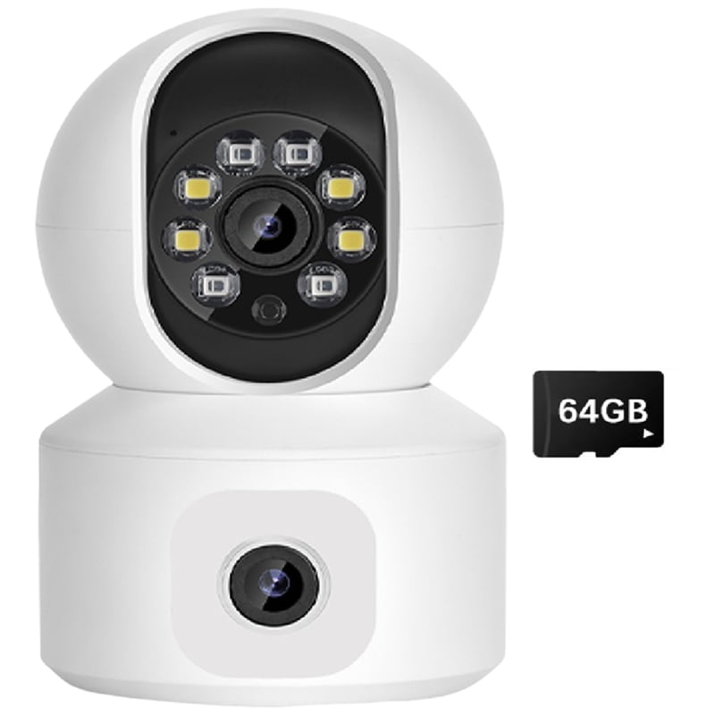 8MP WiFi IP Camera Dual Lens Baby Monitor Color Night Vision Human Automatic Tracking Video Smart Home