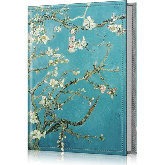 shiyou-Fintie Photo Album 4x6 Photos - 52 Photos Small Mini Capacity Premium Vegan Leather Cover Photo Album, Portable Wallet Photo Album for Family Wedding Boys Girls (Blossom)