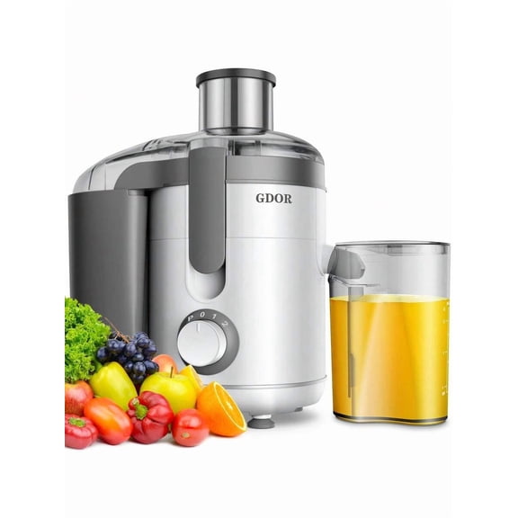 Juicer Machine,GDOR Centrifugal Juicer With Titanium Enhanced Cut Disc, 2.5" Feed Chute,15Oz,250W.