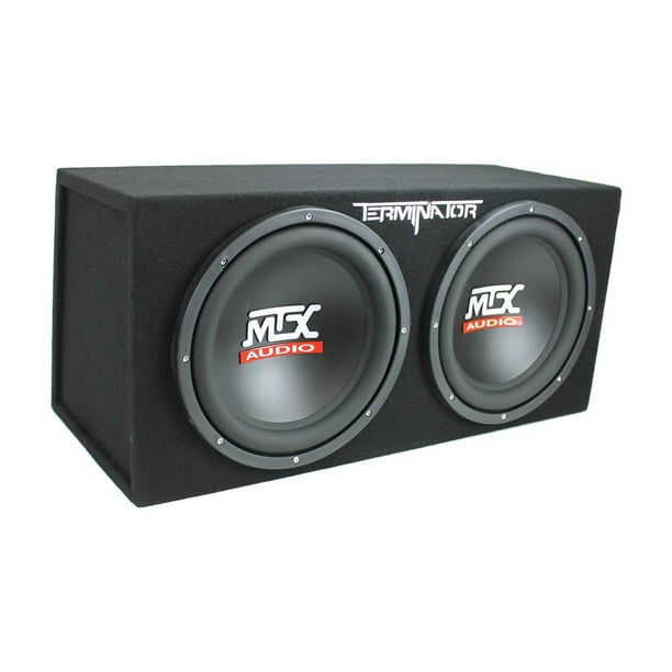 MTX 12Inch 1200Watt Car Audio Dual Loaded Subwoofer Box Enclosure